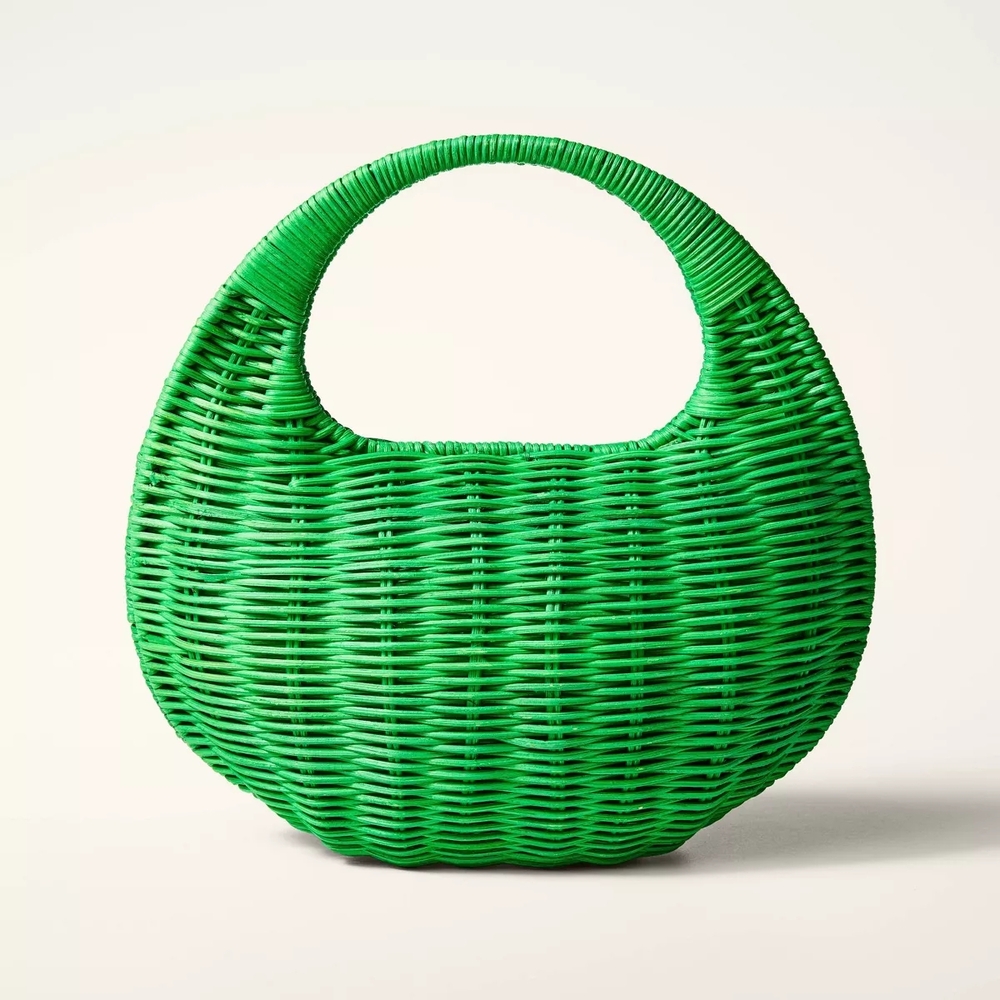 Green Woven Handbag